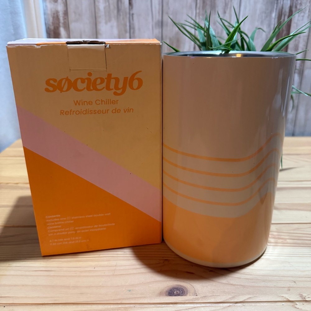 Society6 Vibrant Orange Wine Chiller
